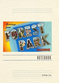 Vintage Lined Notebook Greetings from Forest Park, Illinois