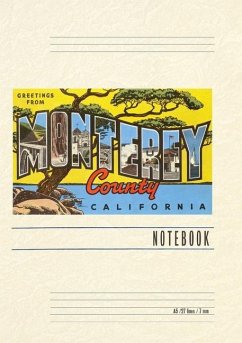 Cover Vintage Lined Notebook Greetings from Monterey, California