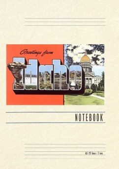 Cover Vintage Lined Notebook Greetings from Idaho