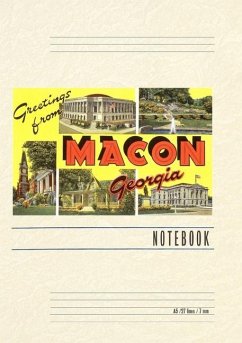 Cover Vintage Lined Notebook Greetings from Macon