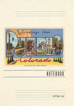 Cover Vintage Lined Notebook Greetings from Pueblo, Colorado
