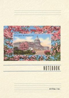 Cover Vintage Lined Notebook Greetings from US Capitol, Washington, DC