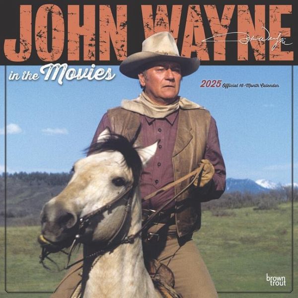 John Wayne in the Movies Official 2025 12 X 24 Inch Monthly Square Wall Calendar Plastic-Free John Wayne in the Movies Official 2025 12 X 24 Inch Monthly Square Wall Calendar Plastic-Free