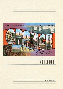 Cover Vintage Lined Notebook Greetings from Orange County, California