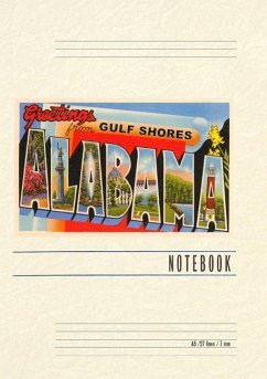 Cover Vintage Lined Notebook Greetings from Gulf Shores