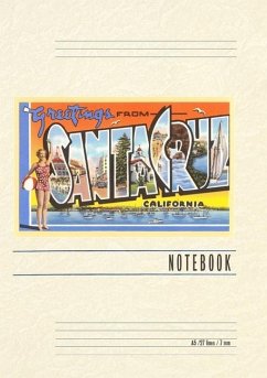Cover Vintage Lined Notebook Greetings from Santa Cruz, California