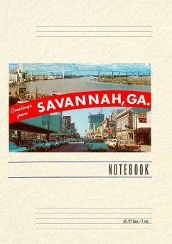 Cover Vintage Lined Notebook Greetings from Savannah