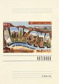 Vintage Lined Notebook Greetings from Arizona, Grand Canyon