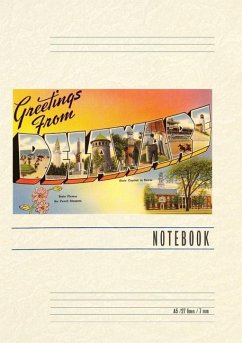 Cover Vintage Lined Notebook Greetings from Delaware