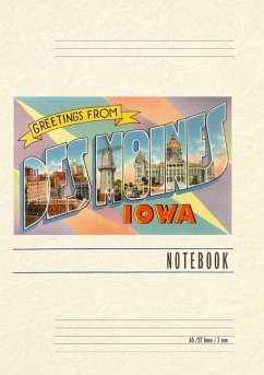Cover Vintage Lined Notebook Greetings from Des Moines