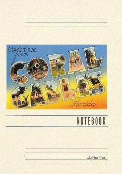 Cover Vintage Lined Notebook Greetings from Coral Gables, Florida