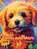 Chiots adorables - Livre de coloriage pour enfants - Scènes créatives et amusantes de chiens
