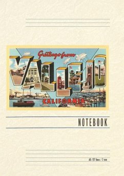 Cover Vintage Lined Notebook Greetings from Vallejo, California