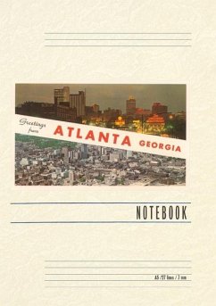 Cover Vintage Lined Notebook Greetings from Atlanta