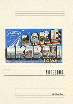 Vintage Lined Notebook Greetings from Lake Okoboji