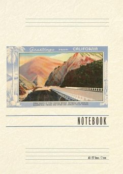 Cover Vintage Lined Notebook Greetings from California, Postcard of San Joaquin Valley