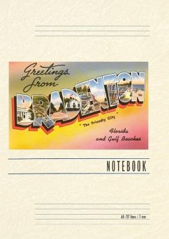 Cover Vintage Lined Notebook Greetings from Bradenton, Florida
