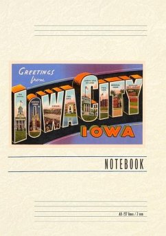 Cover Vintage Lined Notebook Greetings from Iowa City