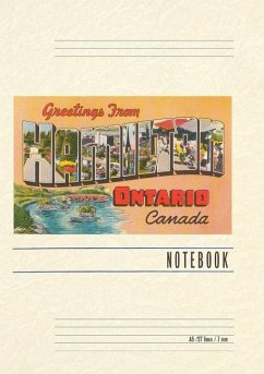 Cover Vintage Lined Notebook Greetings from Hamilton, Ontario, Canada