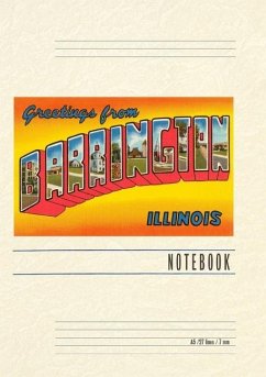 Cover Vintage Lined Notebook Greetings from Barrington, Illinois