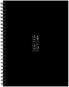 Basic Black Academic July 2024 - June 2025 6.5 X 8.5 Softcover Planner - Willow Creek Press