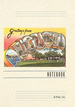 Cover Vintage Lined Notebook Greetings from Augusta