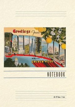 Cover Vintage Lined Notebook Greetings from California