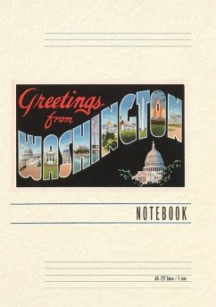 Cover Vintage Lined Notebook Greetings from Washington, DC