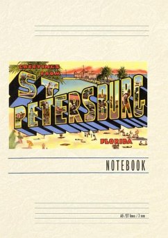 Cover Vintage Lined Notebook Greetings from St. Petersburg, Florida