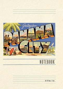 Cover Vintage Lined Notebook Greetings from Panama City, Florida