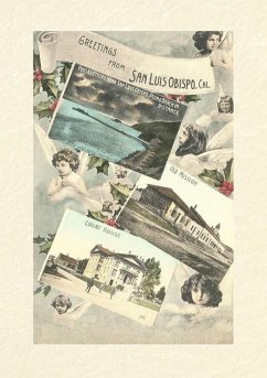 Cover Vintage Lined Notebook Greetings from San Luis Obispo with Angels and Photos