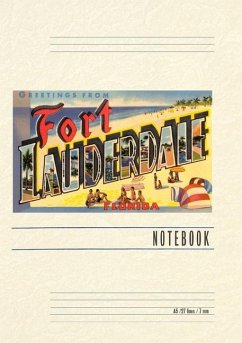 Cover Vintage Lined Notebook Greetings from Ft. Lauderdale, Florida