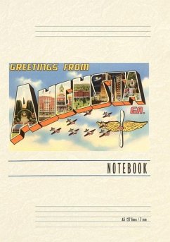 Cover Vintage Lined Notebook Greetings from Augusta