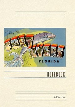 Cover Vintage Lined Notebook Greetings from Ft. Myers, Florida