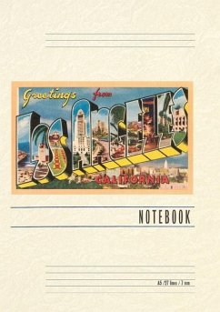 Cover Vintage Lined Notebook Greetings from Los Angeles, California
