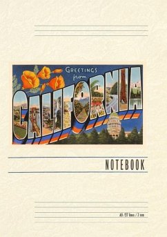 Cover Vintage Lined Notebook Greetings from California
