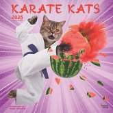 Karate Cats Official 2025 12 X 24 Inch Monthly Square Wall Calendar Plastic-Free