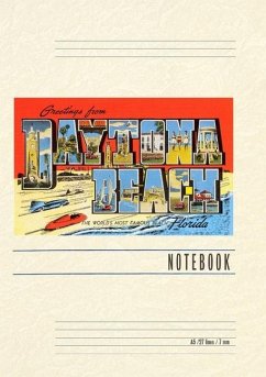 Vintage Lined Notebook Greetings from Daytona Beach, Florida