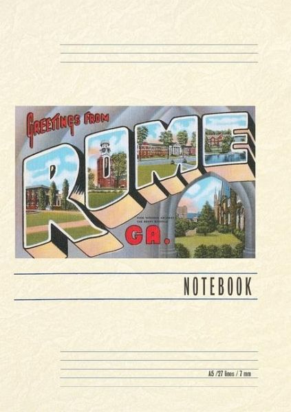 Vintage Lined Notebook Greetings from Rome Vintage Lined Notebook Greetings from Rome