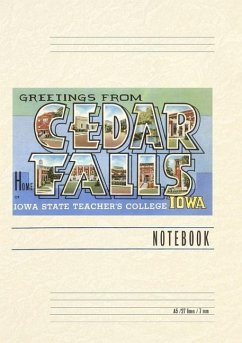 Cover Vintage Lined Notebook Greetings from Cedar Falls