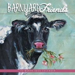 Barnyard Friends 2025 12 X 24 Inch Monthly Square Wall Calendar Featuring the Artwork of Molly Strong Plastic-Free - Hopper Studios