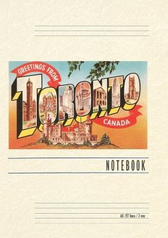Cover Vintage Lined Notebook Greetings from Toronto, Canada