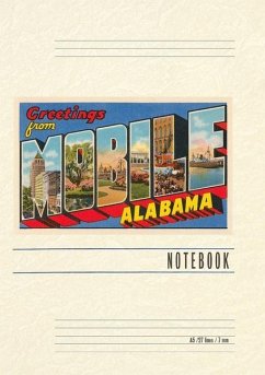 Cover Vintage Lined Notebook Greetings from Mobile