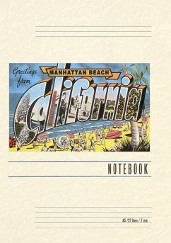 Cover Vintage Lined Notebook Greetings from Manhattan Beach