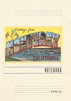Cover Vintage Lined Notebook Greetings from Monterey, California