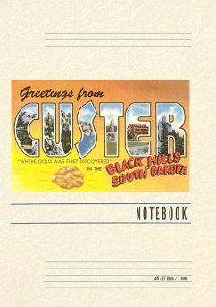 Cover Vintage Lined Notebook Greetings from Custer in the Black Hills