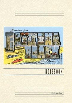 Cover Vintage Lined Notebook Greetings from Daytona Beach, Florida