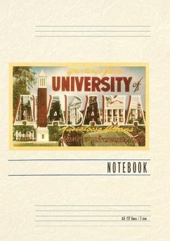 Cover Vintage Lined Notebook Greetings from University of Alabama, Tuscaloosa
