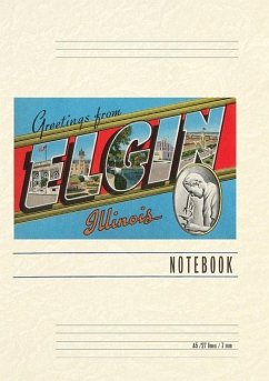 Cover Vintage Lined Notebook Greetings from Elgin, Illinois