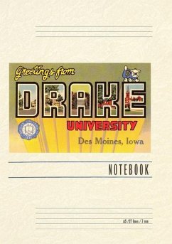 Cover Vintage Lined Notebook Greetings from Drake University, Des Moines